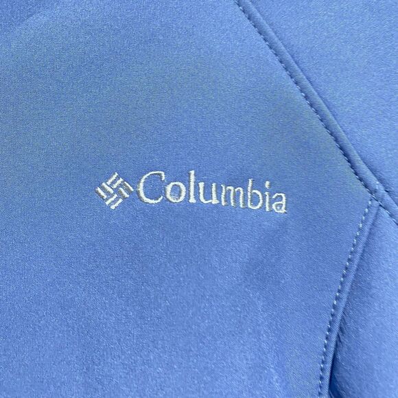 NEW Columbia Full Zip Hooded Omni-Wind Waterproof Breathable Jacket Blue Medium - Picture 8 of 16